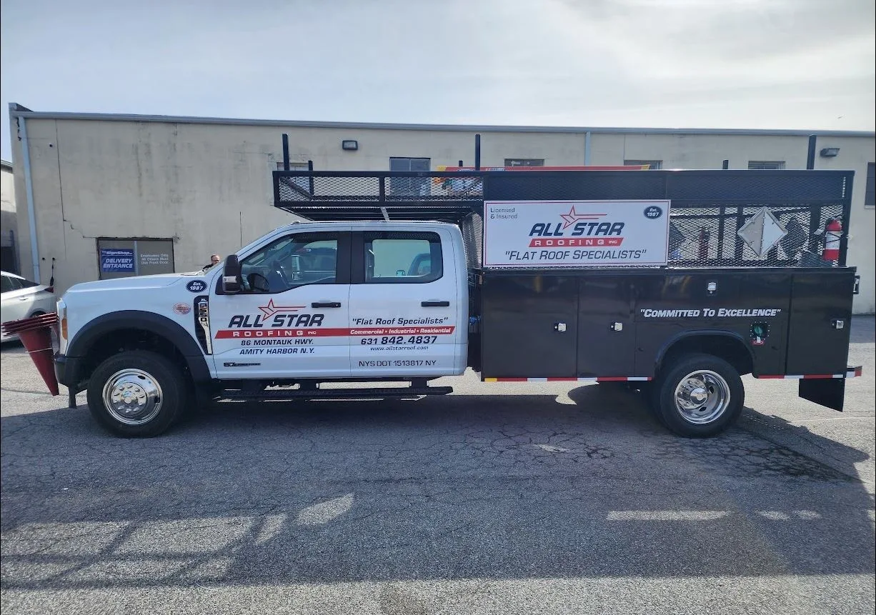 All-Star Roofing Inc. founder Ron Taylor at Amity Harbor NY headquarters — commercial flat roofing specialist